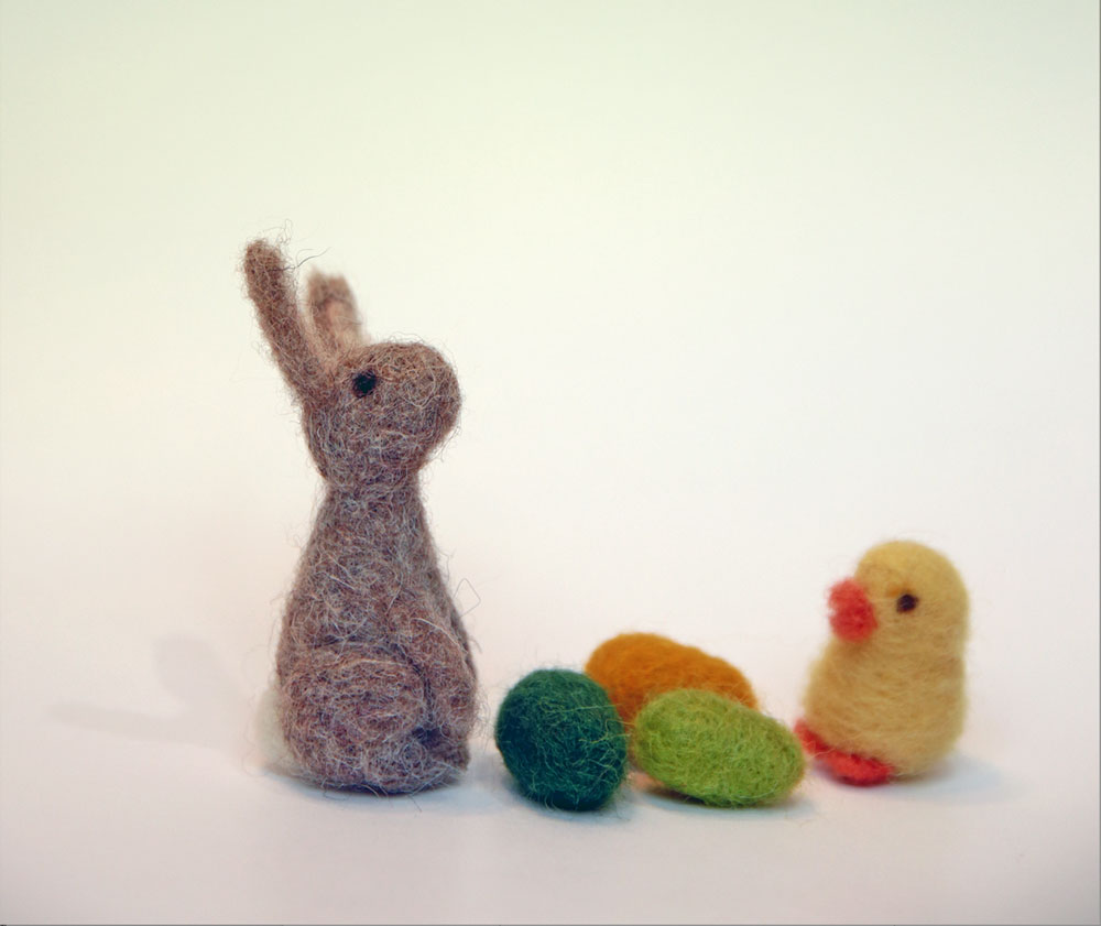 Osterkunstwerke filzen