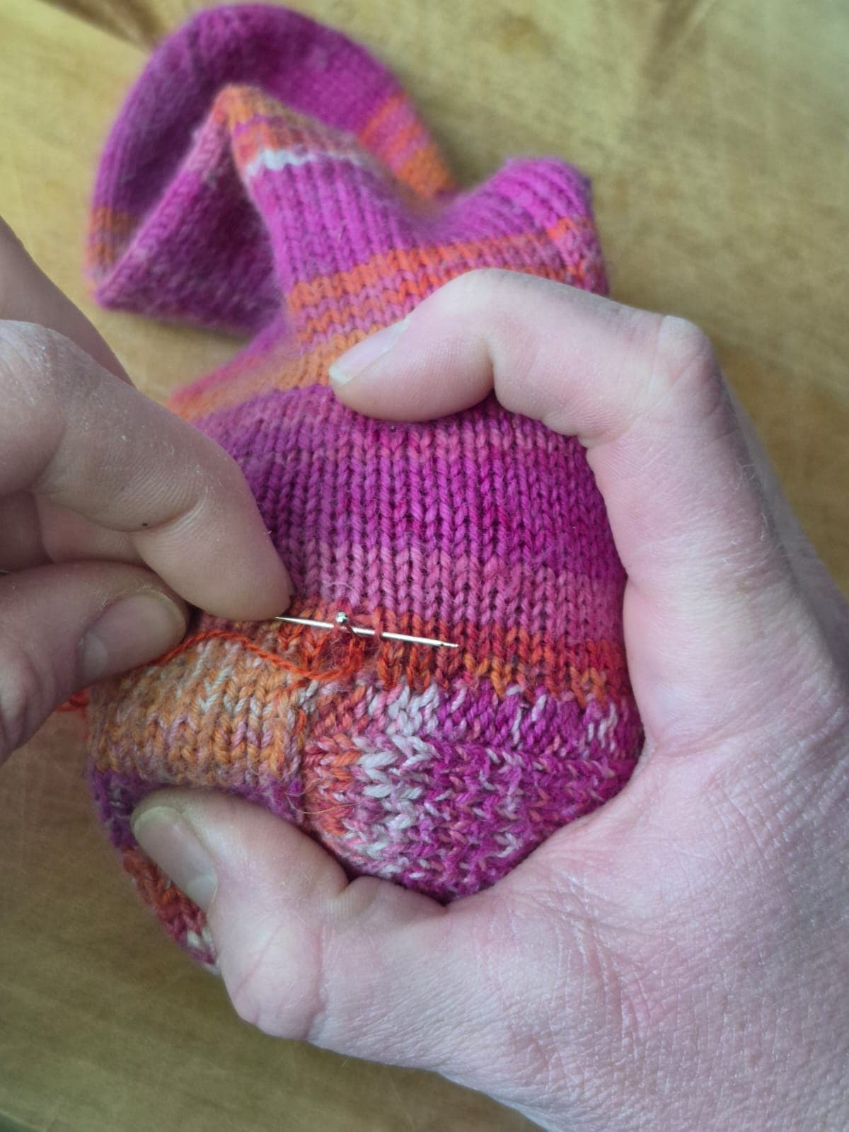 Socken stopfen